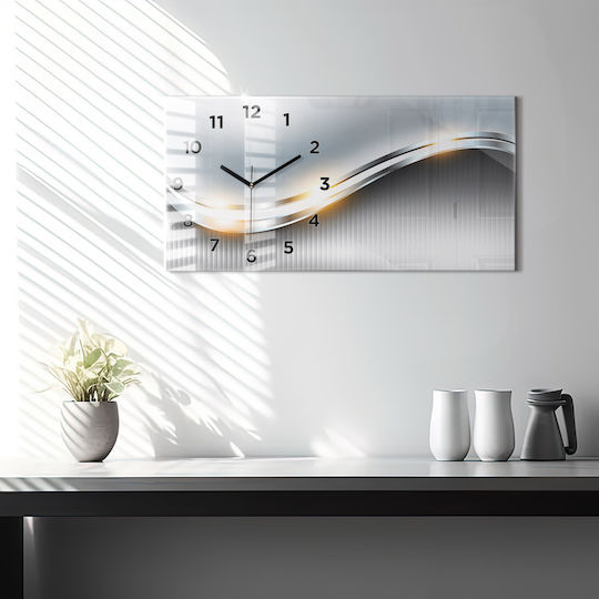 Tulup Ρολόι Τοίχου Γυάλινο Γκρι 60x30cm