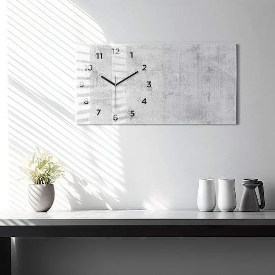 Tulup Ρολόι Τοίχου Γυάλινο Γκρι 60x30cm