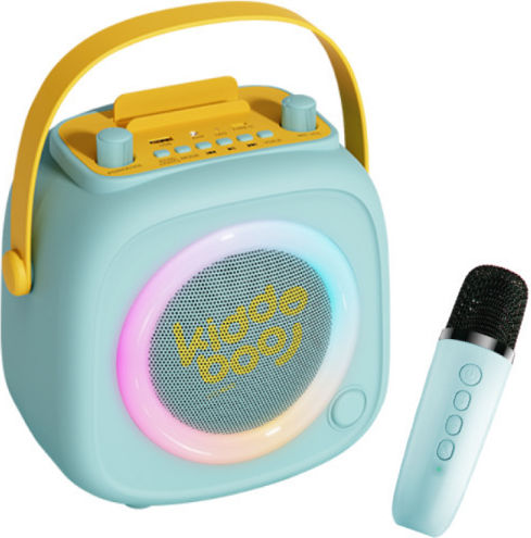 Kiddoboo Ηχείο Karaoke με Ασύρματο Μικρόφωνο και Εφέ Φωτισμού KidsVoice KB23028MNT Πράσινο