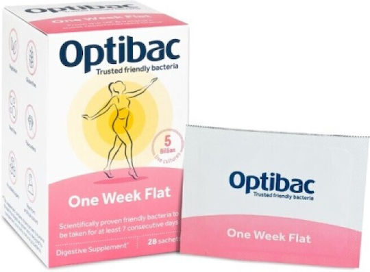 OptiBac One Week Flat Пробиотици 60 капси 28 сашета