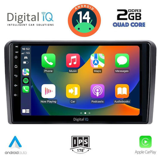 Digital IQ Car Audio System for Citroen C5 / DS5 2007-2017 (Bluetooth/USB/WiFi/GPS/Apple-Carplay/Android-Auto) with Touch Screen 10"