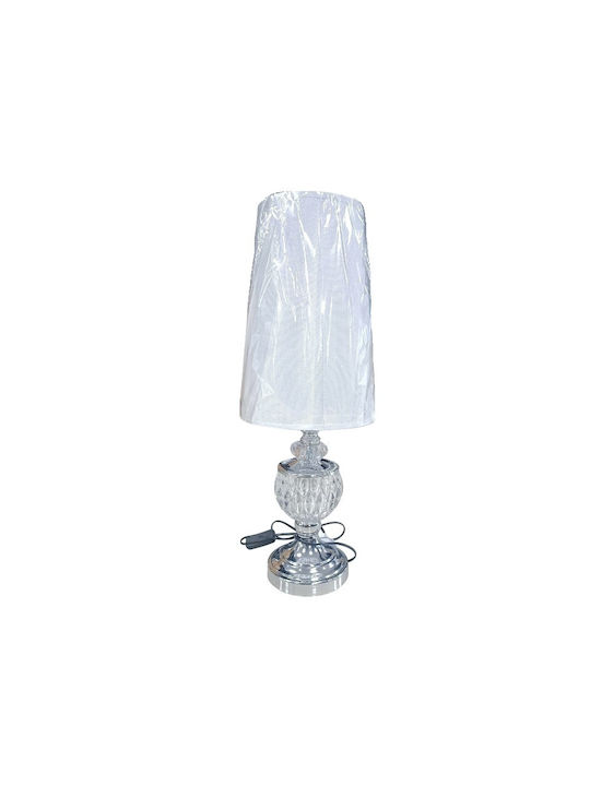 8199 Vintage Table Lamp for Socket E27 with Silver Shade and Base