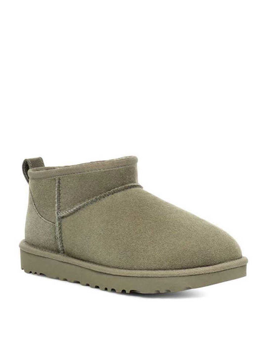 UGG Classic Ultra Mini Ankle Boots Moss Green