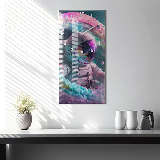Tulup Silent Ceas de Perete Sticlă Violet 30x60cm