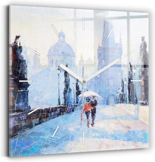 Tulup Тих режим Стенен часовник Бял 30x30см