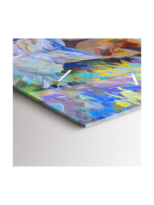 Tulup Leise Wanduhr Glas Mehrfarbig 30x30cm