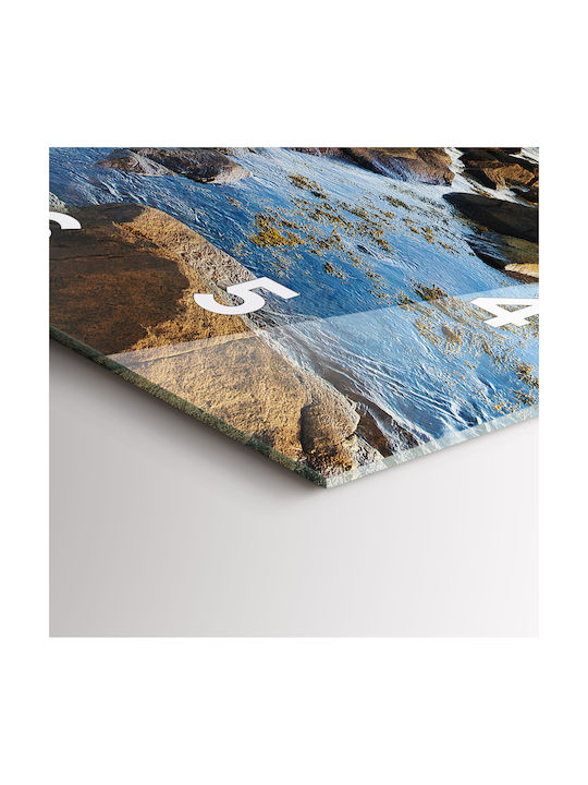 Tulup Αθόρυβο Ρολόι Τοίχου Γυάλινο Καφέ 30x30cm