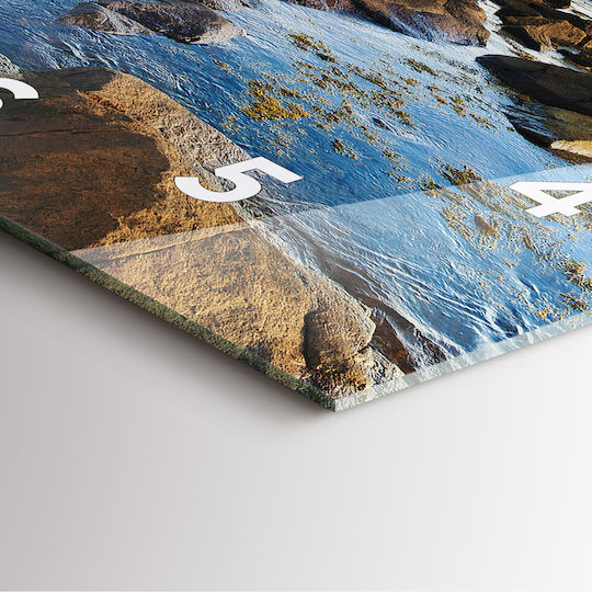 Tulup Αθόρυβο Ρολόι Τοίχου Γυάλινο Καφέ 30x30cm