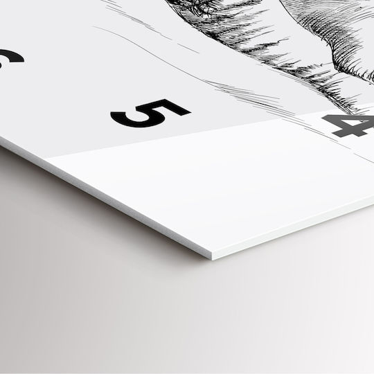 Tulup Αθόρυβο Ρολόι Τοίχου Γυάλινο Λευκό 30x30cm