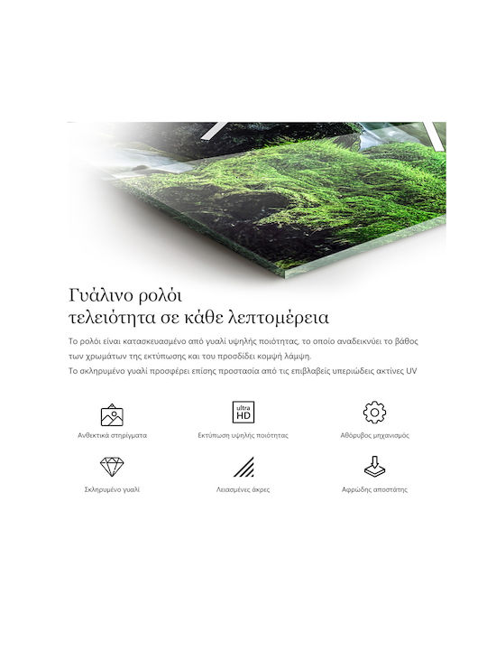 Tulup Αθόρυβο Ρολόι Τοίχου Γυάλινο Πορτοκαλί 30x30cm