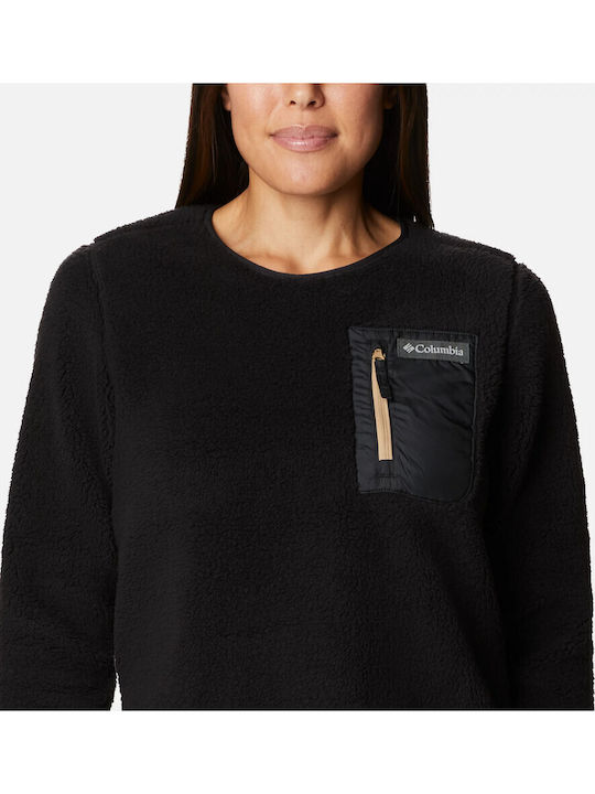 West Bend Winter Women's Fleece Blouse Long Sleeve Black