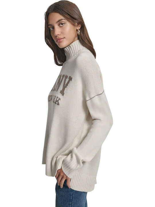 Logo Damen Pullover Beige