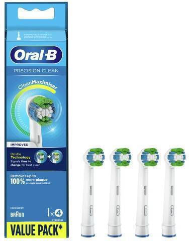 Oral-B Precision Clean CleanMaximiser Electric Toothbrush Replacement Heads Value Pack 4pcs