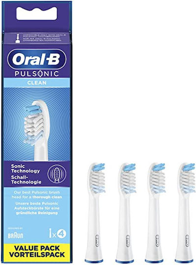 Oral-B Pulsonic Clean Electric Toothbrush Replacement Heads Value Pack 852544 4pcs
