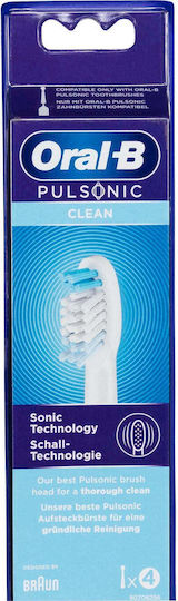 Oral-B Pulsonic Clean Electric Toothbrush Replacement Heads Value Pack 852544 4pcs