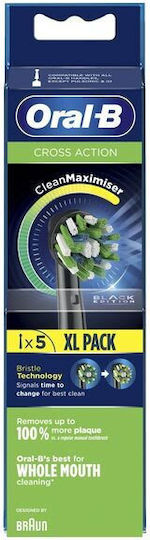 Oral-B CrossAction CleanMaximizer Ersatzköpfe für Black 325482 5 Stück