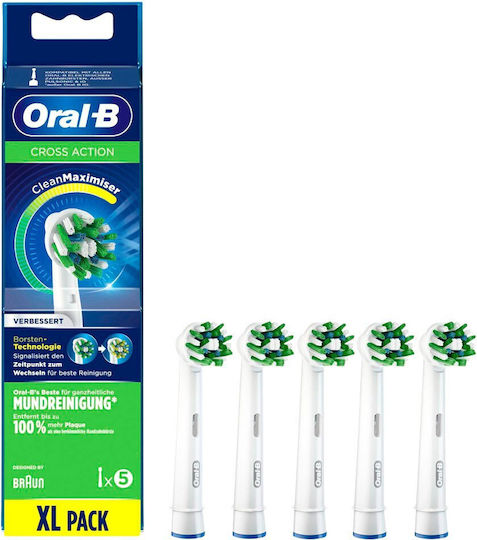 Oral-B CrossAction CleanMaximizer Replacement Heads for 321217 5 Pieces