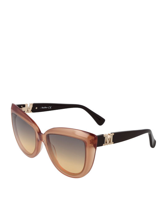 Max Mara Emme6 Women's Sunglasses with Brown Plastic Frame and Yellow Gradient Lens MM 0029 45F