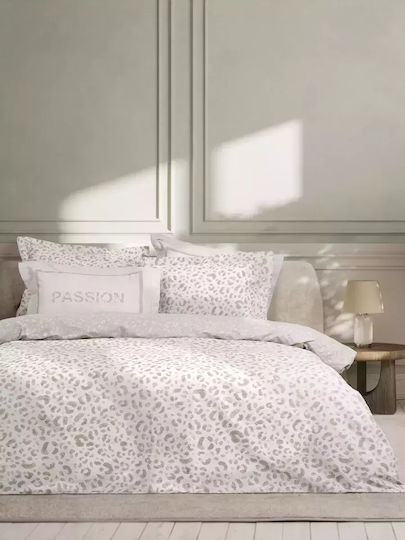 Nima Duvet Cover Set Cotton Queen with 2 Pillowcases 220x240 Passion Beige