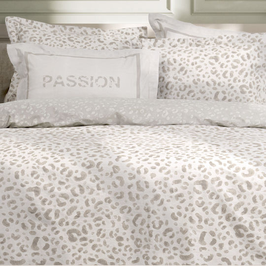 Nima Duvet Cover Set Cotton Queen with 2 Pillowcases 220x240 Passion Beige