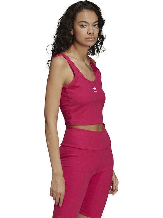 Adicolor Essentials Women's Athletic Crop Top Sleeveless Burgundy