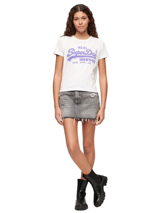 D2 Ovin Neon Vl Graphic Fitted Women's T-shirt White