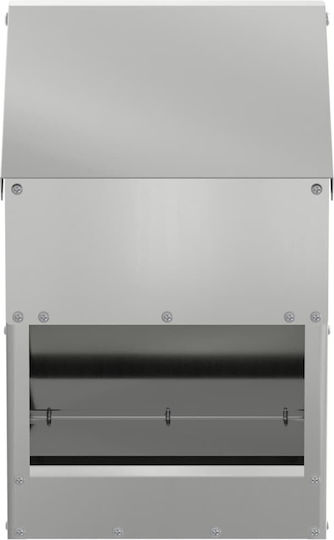 Vidaxl Ταΐστρα Κοτόπουλων Ασημί 21 X 16 X 33 Εκ Επικαλυμμένος Χάλυβας