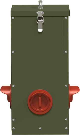 Vidaxl Alimentator Păsări Măslinie Verde 32,5 X 20,5 X 43 Cm