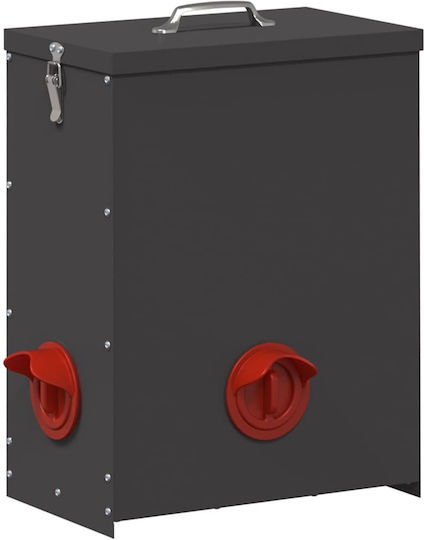 Vidaxl Chicken Feeder Black 32.5 X 20.5 X 43 Cm