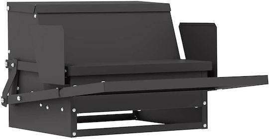 Vidaxl Chicken Feeder Pedal Black 50 x 40 x 29 cm