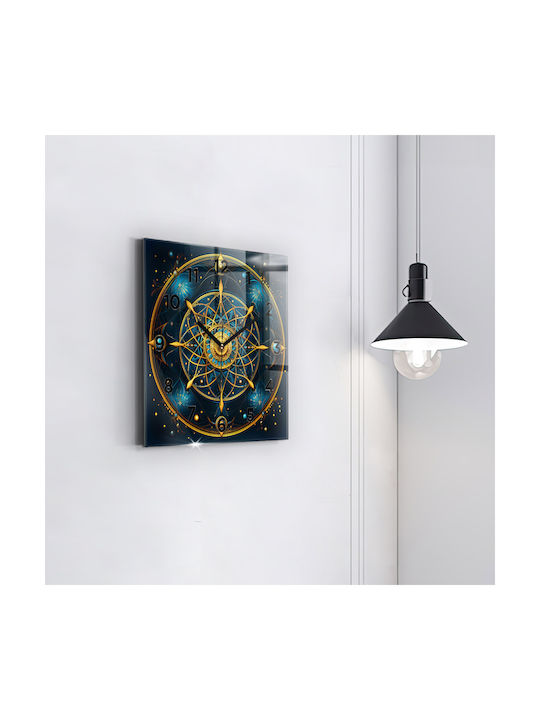 Tulup Silent Wall Clock Glass Multicolour Ø30cm