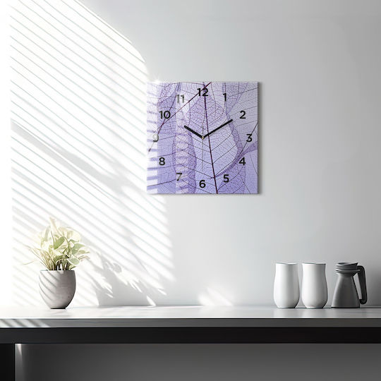 Tulup Leise Wanduhr Glas Lila Ø30cm