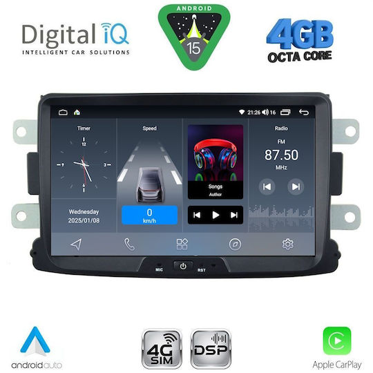 Digital IQ Car Audio System for BMW Series 5 (E39) 1998-2005 (Bluetooth/USB/WiFi/GPS/Apple-Carplay/Android-Auto)