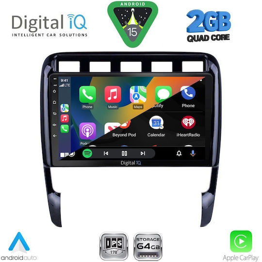 Digital IQ Ηχοσύστημα Αυτοκινήτου για Porsche Cayenne 2002-2011 (Bluetooth/USB/WiFi/GPS/Apple-Carplay/Android-Auto) με Οθόνη Αφής 9"