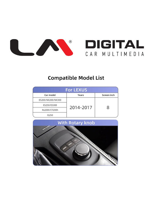 LM Digital Auto-Audiosystem Für Lexus ES UX NX RX Bluetooth USB Eingebautes Wi-Fi GPS Apple CarPlay Android Auto