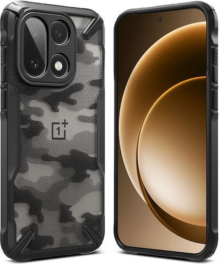 Ringke Fusion X Rückseite Umschlag Silikon / Kunststoff 2mm Camo Schwarz (OnePlus 15)