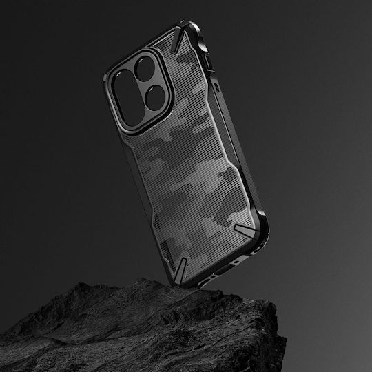 Ringke Fusion X Rückseite Umschlag Silikon / Kunststoff 2mm Camo Schwarz (OnePlus 15)