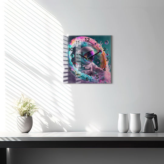 Tulup Leise Wanduhr Glas Lila Ø30cm