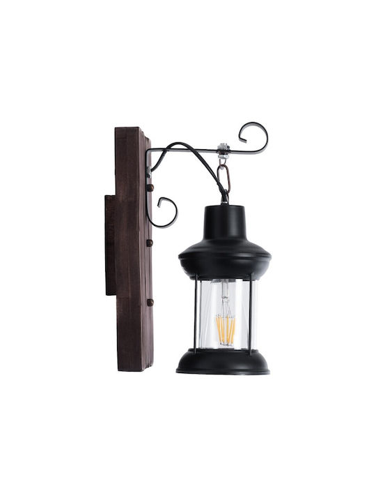 VenCore Vintage Lamp Wall with Socket E27 Brown 20x30cm
