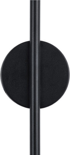 VenCore Modern Lamp Wall with Integrated LED and Adjustable White Light Black