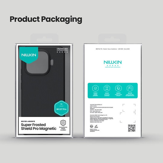 Nillkin Super Frosted Back Cover Plastic / Silicone Black (Xiaomi 15T Pro)