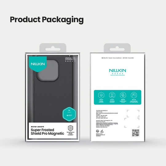 Nillkin Super Frosted Back Cover Plastic / Silicone Black (Xiaomi 15T)