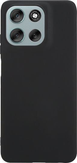 Tactical Umschlag Rückseite Silikon Schwarz (Moto G56)