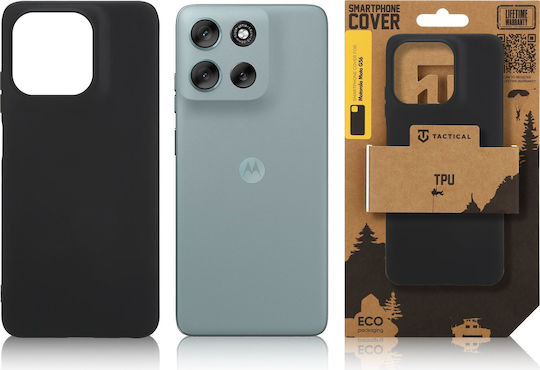 Tactical Umschlag Rückseite Silikon Schwarz (Moto G56)