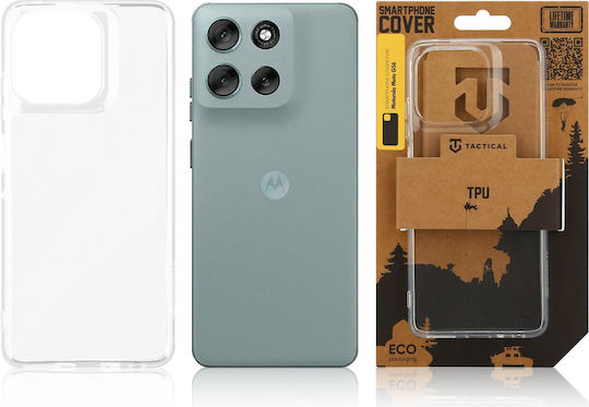 Tactical Umschlag Rückseite Silikon Transparent (Moto G56)
