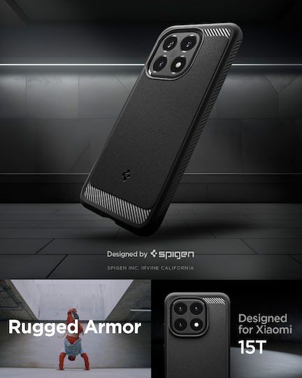 Spigen Rugged Armor Back Cover Silicon 2mm Negru (Xiaomi 15T)
