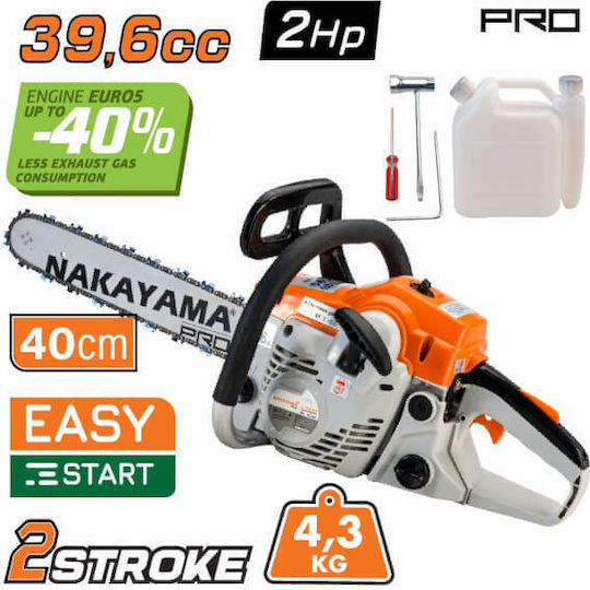 Nakayama PC4100 Αλυσοπρίονο Βενζίνης 2hp 4.3kg με Λάμα 40cm και Easy Start