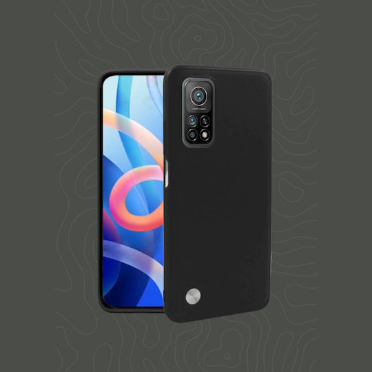 Bodycell Husă Vegan Back Cover Plastic / Piele Neagră Xiaomi Mi 10T / Mi 10T Pro