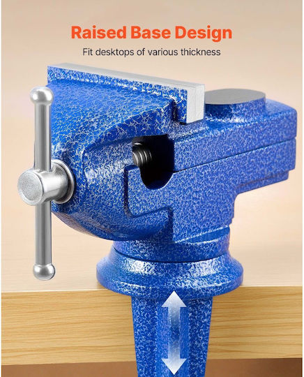 Vevor Rotating Cast Iron Vise With Maximum Opening 76mm