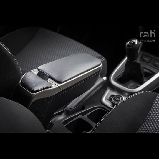 Rati Armster Car PU Armrest Universal Honda Jazz Silver